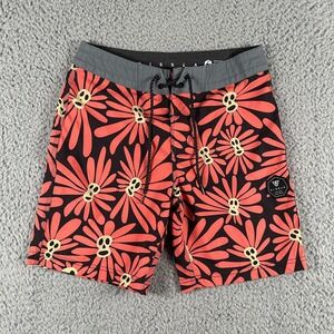 Vissla Thomas Heinz Board Shorts Mens 27 Surfer‎ All Over Print Skeleton Flower
